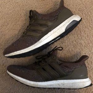 Adidas ultra boost shoes in army green